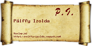 Pálffy Izolda névjegykártya